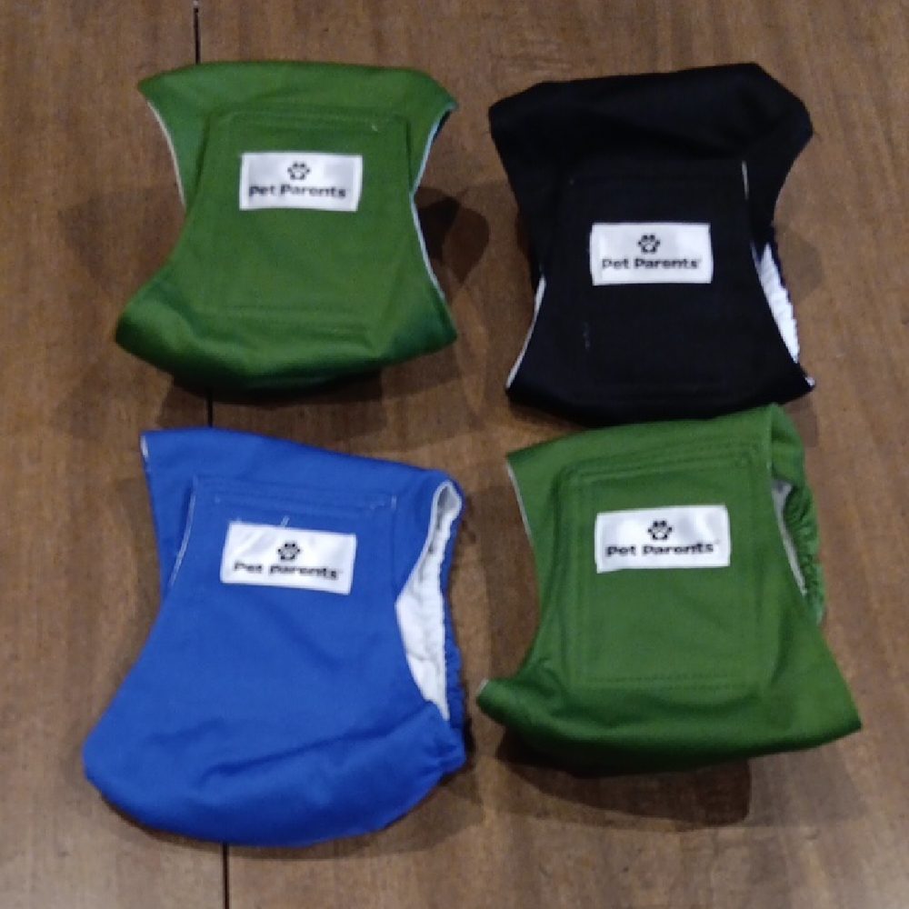 Belly Bands For Male Dogs - Green, Black, Blue